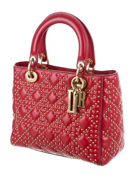 lady dior red medium|medium lady dior bag price.